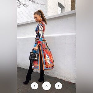 Zara Multicolor Chain Print Long Sleeve Dress